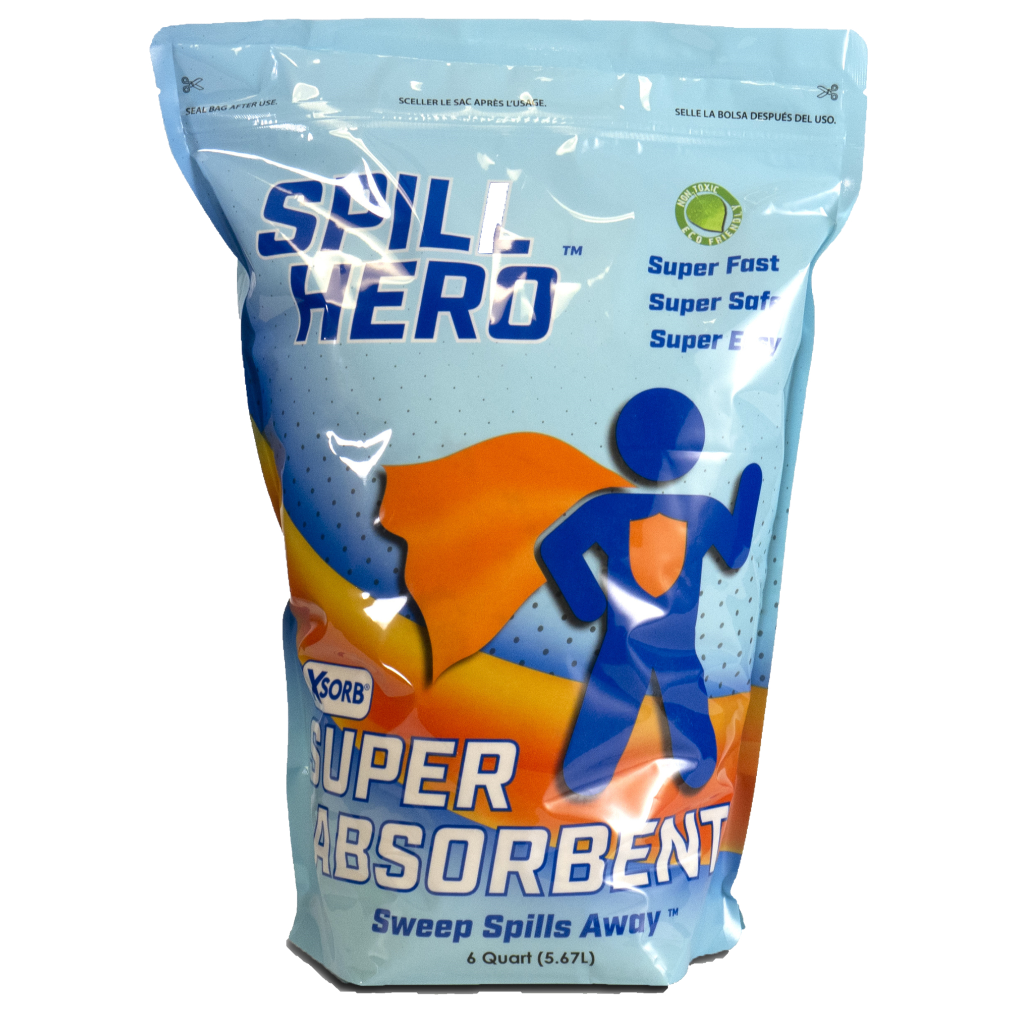 Spill Hero Universal Super Absorbent Granular - 6 Quart, ECOLOGO Certified, Non-Toxic, 8 Pcs, Model# XB212-8